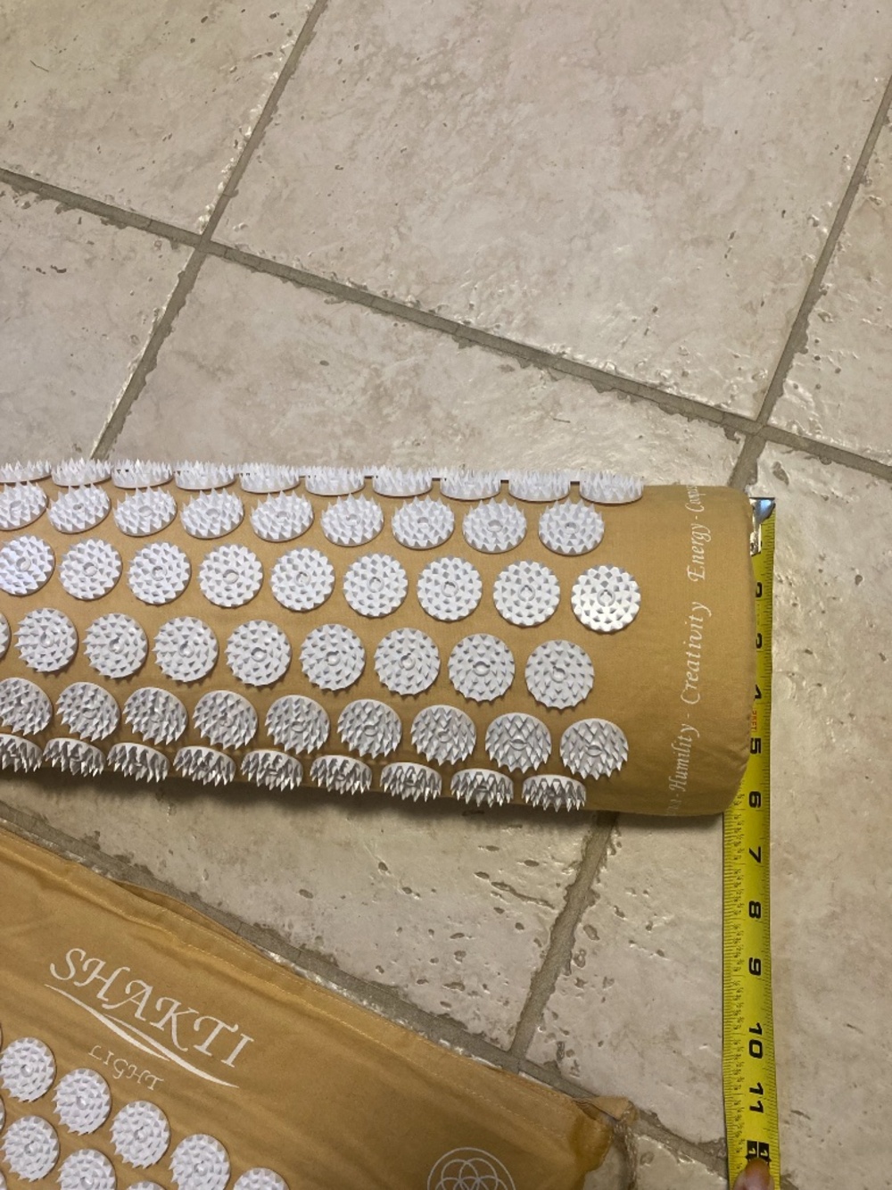 NWT Shakti Acupressure Mat - Light & Pillow Gold Color - Picture 7 of 8